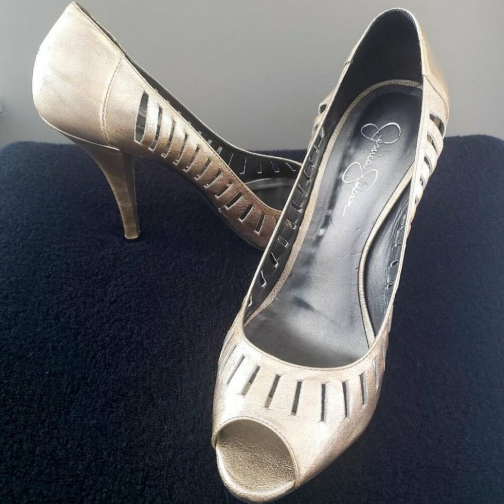 JESSICA SIMPSON Peep Toe Heels - Picture 2 of 8
